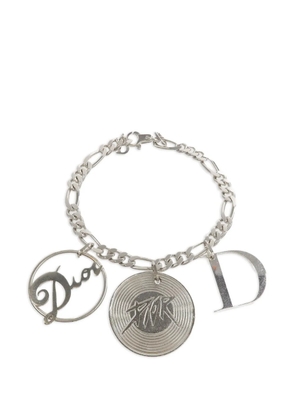Christian Dior Pre-Owned logo-charm bracelet - Silver