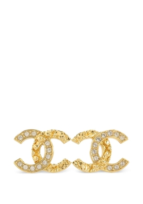 CHANEL Pre-Owned CC crystal-embellished earrings - Gold