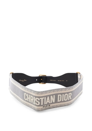 Christian Dior Pre-Owned 2010s embroidered leather belt - Black