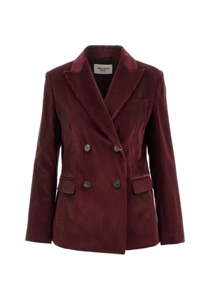 Weekend Max Mara cotton corduroy velvet blazer - bordeaux - Red