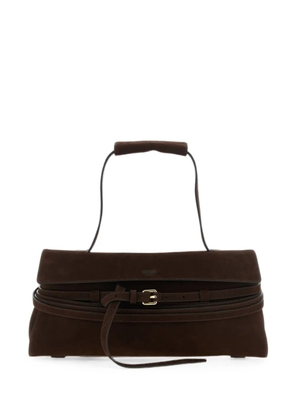 Moschino Tie Me buckle-detail shoulder bag - Brown