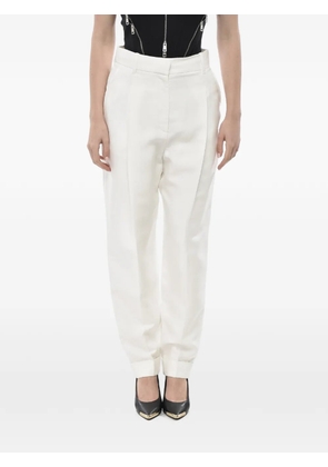 Alexander McQueen pleated turn-up trousers - White