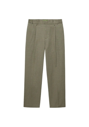 Shanghai Tang seersucker tailored trousers - Green