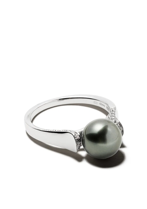 Yoko London 18kt white gold Classic Tahitian pearl and diamond ring - 7