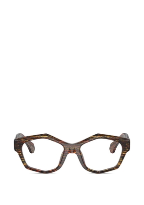 Alain Mikli geometric-frame glasses - Brown