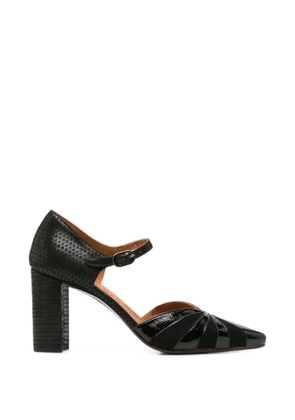 Chie Mihara Arai snakeskin-effect point-toe heeled pumps - Black