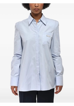 Off-White lace-up back poplin shirt - Blue
