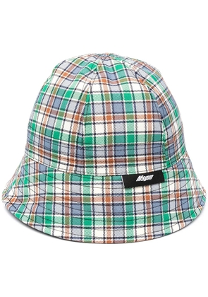 MSGM check-print bucket hat - Green