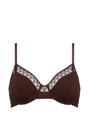 ERES Softness lace-trim bra - Brown