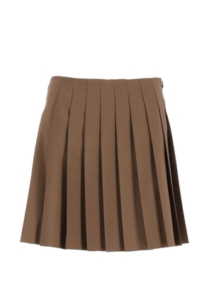 MM6 Maison Margiela pleated mini skirt - Brown