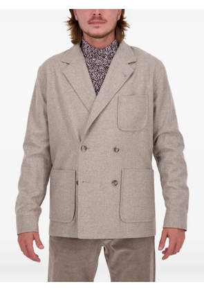 Tagliatore double-breasted patch-pocket blazer - Neutrals