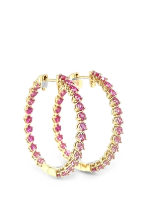 Lisa Nik Rainbow sapphire hoop earrings - Gold