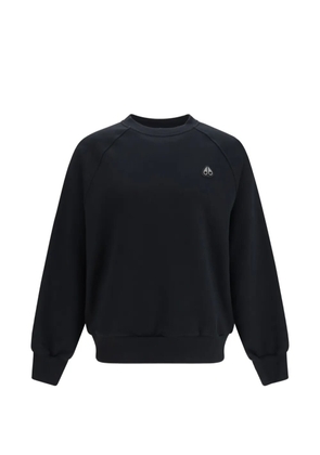 Moose Knuckles logo-plaque raglan-sleeve sweater - Black