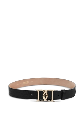 DSQUARED2 snake-effect logo-buckle belt - Black