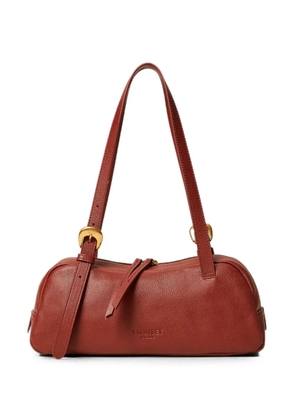 TWINSET adjustable leather bowler bag - Brown