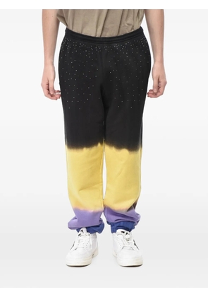 Off-White rhinestone-embellished tie-dye track pants - Black