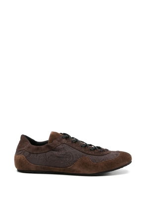 Cecilie Bahnsen Blaise floral-embroidered sneakers - Brown