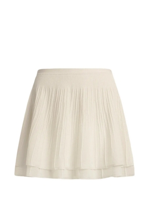 12 STOREEZ layered ribbed skirt - Neutrals
