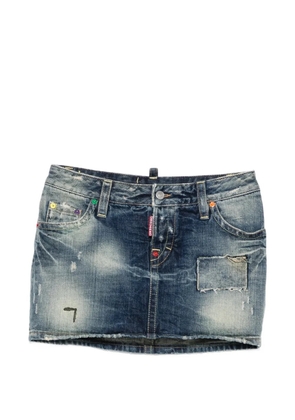 DSQUARED2 2000s patchwork skirt - Blue