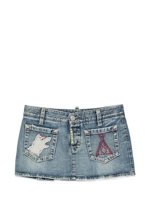 DSQUARED2 2000s denim mini skirt - Blue
