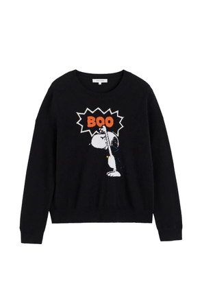 Chinti & Parker Snoopy-intarsia wool sweater - Black