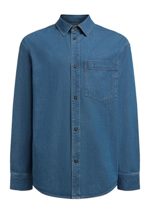 12 STOREEZ pocket denim shirt - Blue