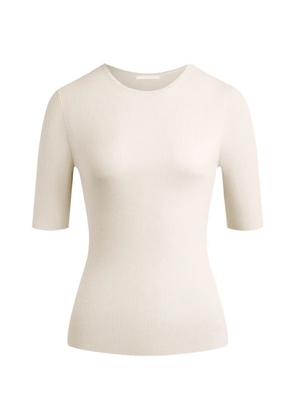 12 STOREEZ Souffle ribbed-knit top - Neutrals