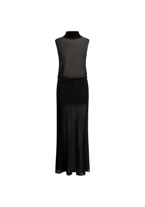 12 STOREEZ turtleneck maxi dress - Black