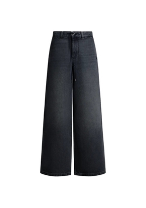 12 STOREEZ 433 belt-loops wide-leg jeans - Grey