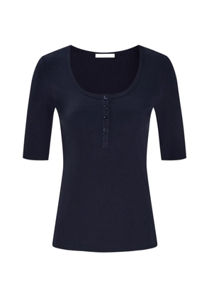 12 STOREEZ Gwen ribbed-knit top - Blue