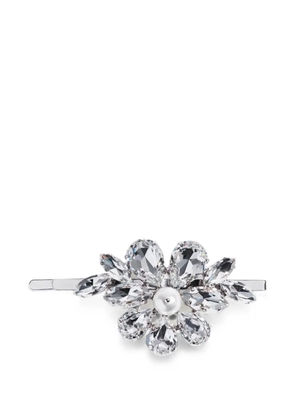 Simone Rocha Hellebore flower hair clip - Silver