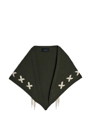 Simone Rocha lace-up neckerchief - Green