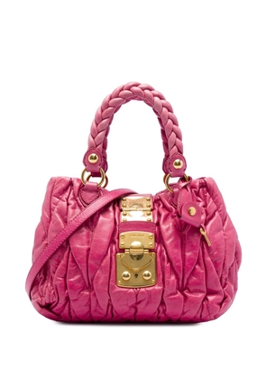Miu Miu Pre-Owned 2010 Matelasse Lambskin Coffer satchel - Pink