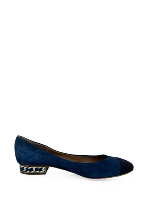 CHANEL Pre-Owned Cap Toe chain ballet flats - Blue
