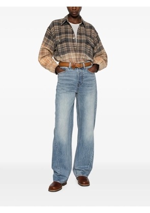 R13 check-pattern shirt - Neutrals