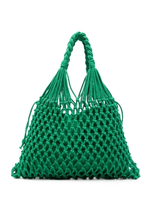 The Frankie Shop Naia macramé-knit tote bag - Green