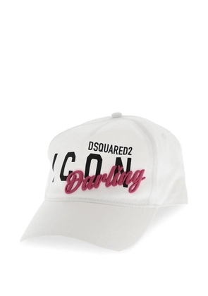 DSQUARED2 ICON embroidered baseball cap - White
