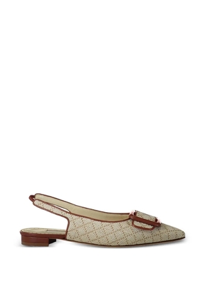 Manolo Blahnik Maylurabi buckle slingback ballet flats - Neutrals