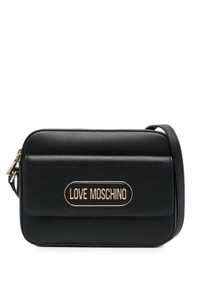 Love Moschino Love logo-plaque crossbody bag - Black