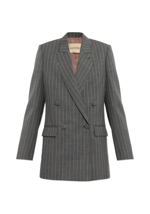 Valentino Garavani double-breasted pinstripe blazer - Grey