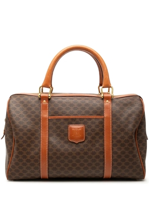 Celine Pre-Owned 2008 Macadam Coated Canvas boston bag - Brown