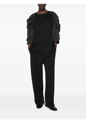 Marina Rinaldi ruched-sleeve T-shirt - Black
