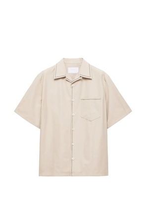 Prada short-sleeved cotton shirt - Neutrals