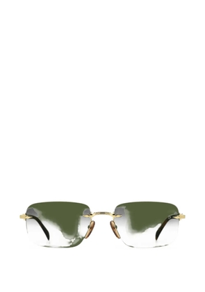 Eyewear by David Beckham rimless rectangle-frame sunglasses - Gold