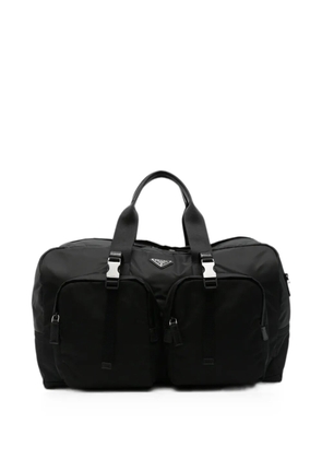 Prada Re-Nylon logo-plaque holdall - Black