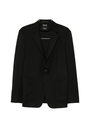 Zegna single-breasted notch-lapel blazer - Black