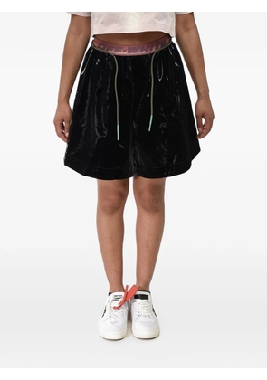 Off-White nylon shorts Velvet with logo elastic waistband - Black
