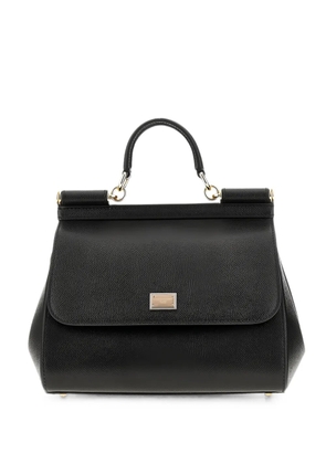 Dolce & Gabbana large Sicily handbag in dauphine calfskin - Black