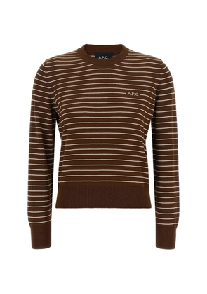 A.P.C. striped Sima sweater - Brown