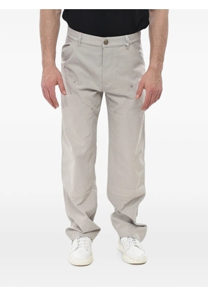 Ferragamo cotton-blend pants with logo button - Neutrals